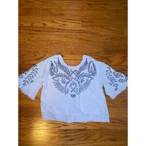 Free People Wide Neck Gray Crop‎ Top